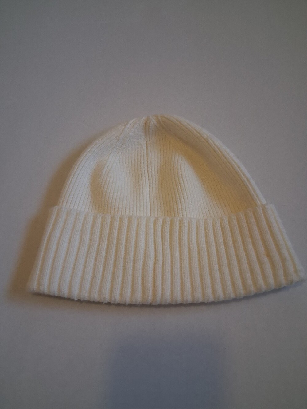 TYR Cream Ribbed Knit Beanie